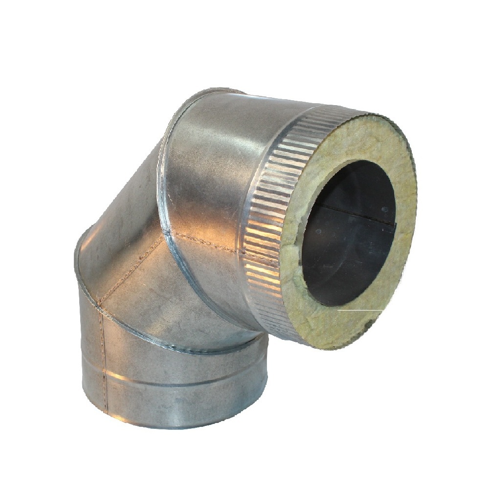 Сэндвич отвод 90° 135/215 (цинк 0,5 / цинк 0,5)